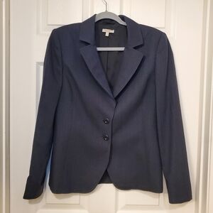 Santorelli Italian 100% Wool Kristina Blazer Sz 8 Blue
